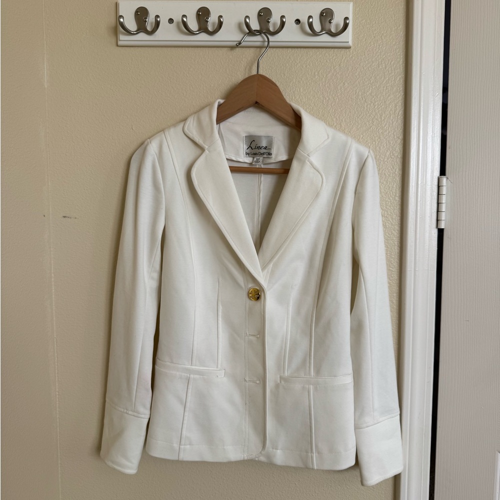 Linea by Louis Dell'Olio White Tailored Blazer
